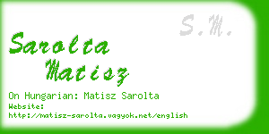 sarolta matisz business card